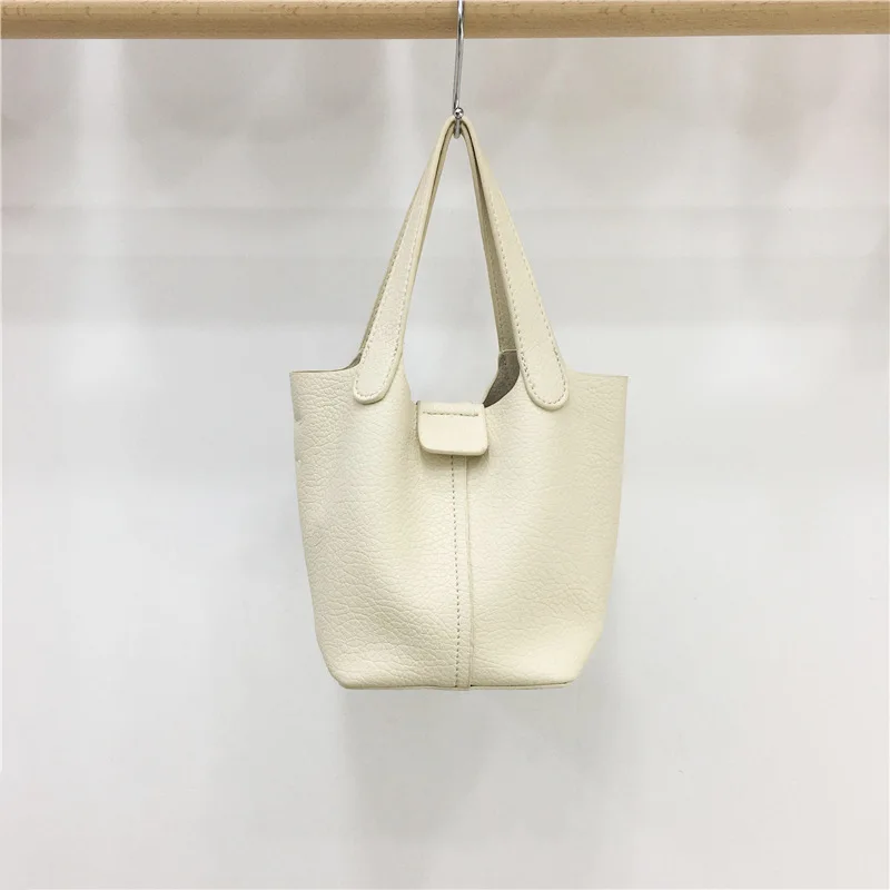 New casual and fashionable vegetable basket hand-held soft texture single shoulder crossbody bucket bag