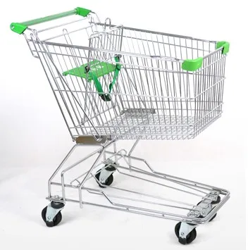 MOQ 20 PCS 85L supermarket trolley manufacturers, shopping cart factory