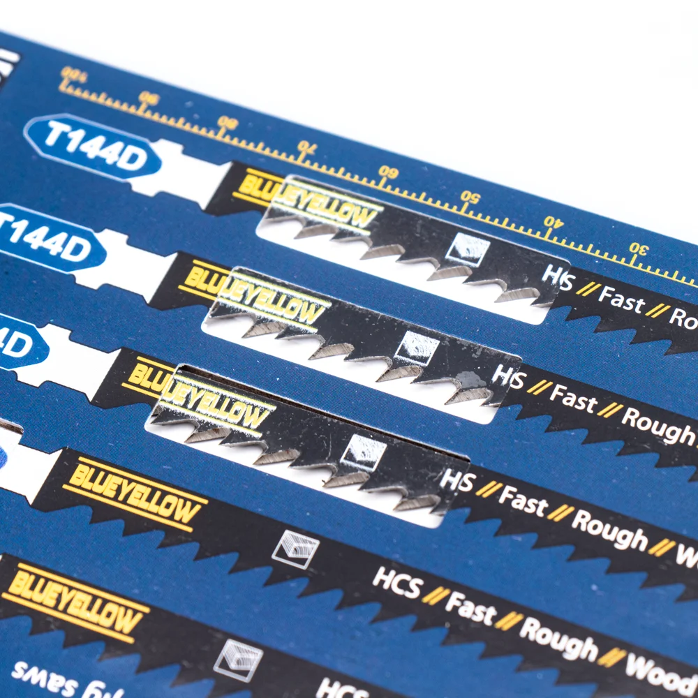 T144D T Shank Jigsaw Blades Set for Wood PVC, Acrylic and Plastic Work for Straight Lines