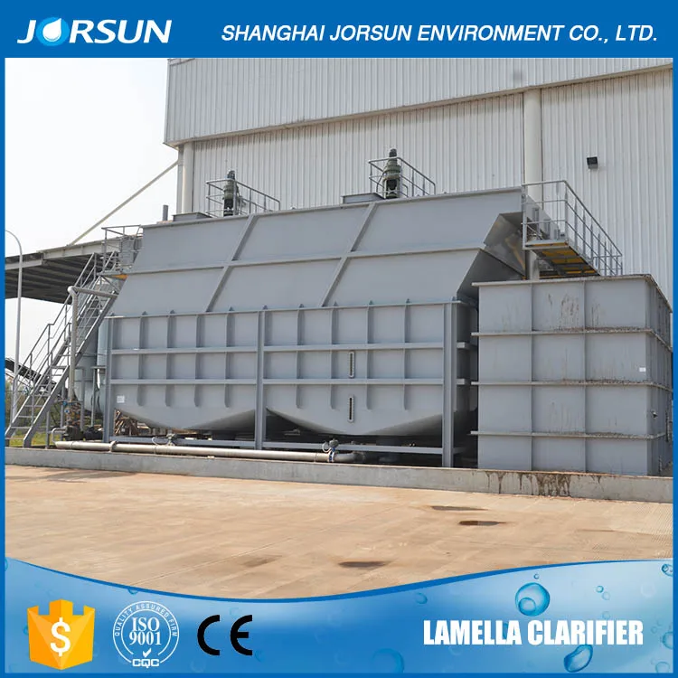 Lamella clarifier Professional rectangular type coagulation flocculator Settling tank with sludge scraper