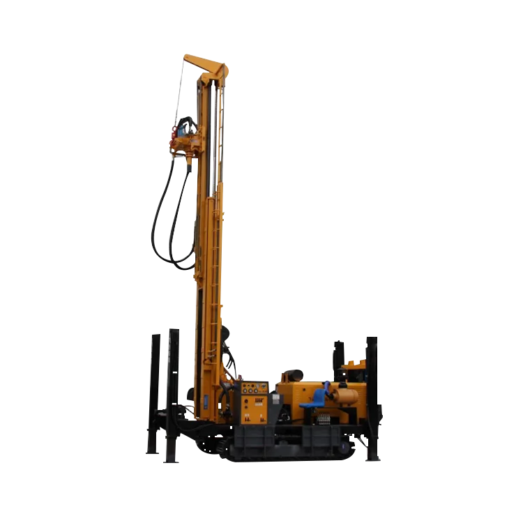 Drilling machine cut into a mountain mining activities Drilling water intake machine