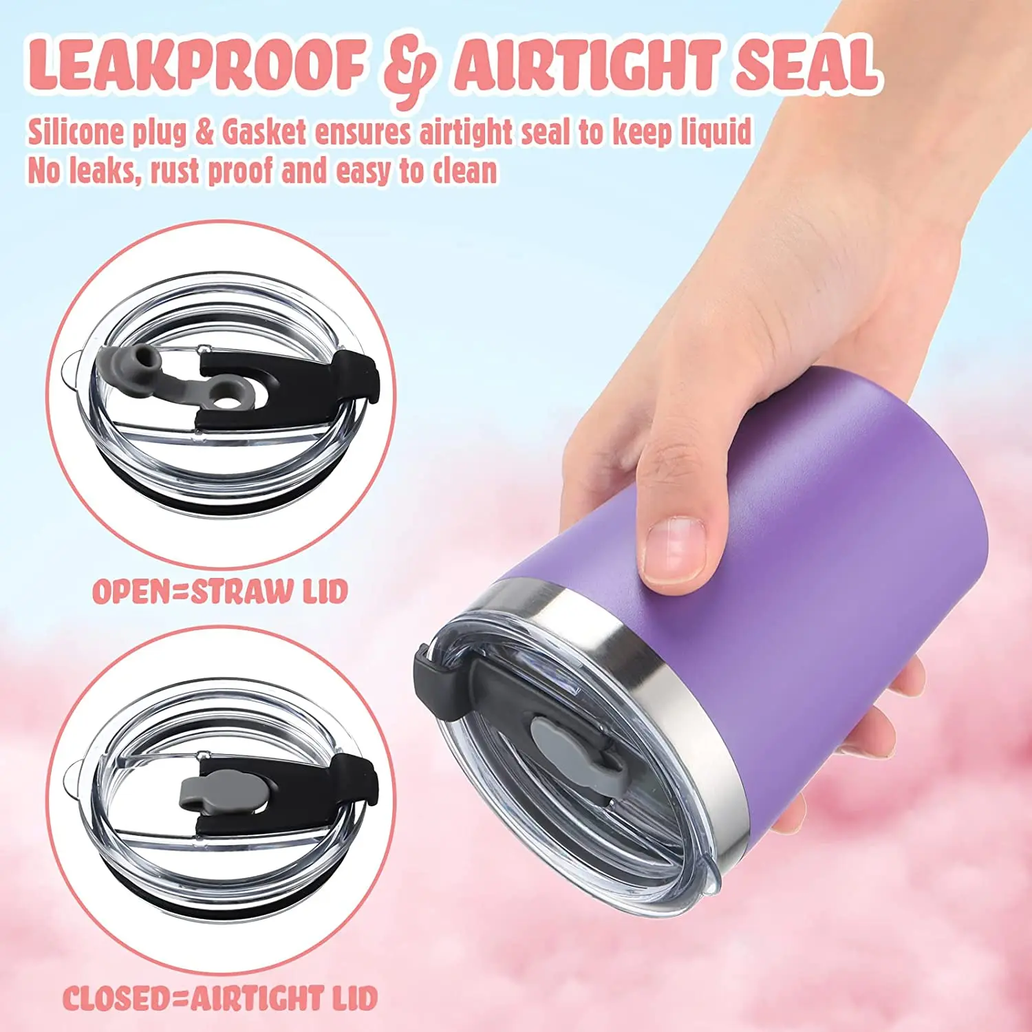 Hot Selling Stainless Steel Kids Sippy Cup Stainless Steel Reusable Tumbler Quality Kids Water Bottle With Straw Lid