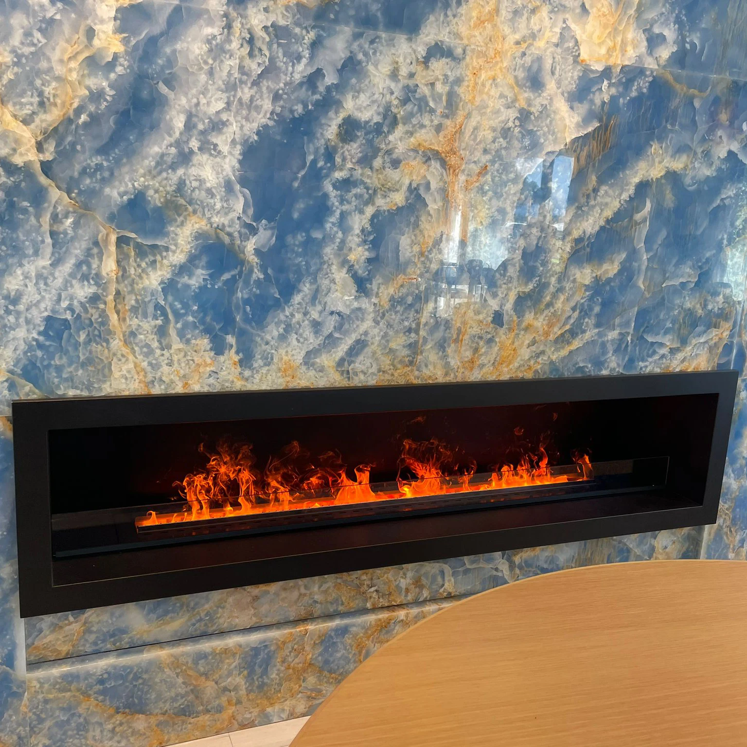 Water Vapor Steam Atomizing Mist Insert Intelligent Electric Fireplaces Neon Flame Decorative Led 3D Black Custom Eco-friendly