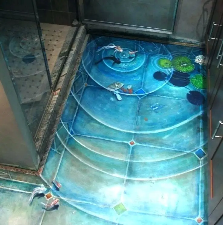 Двухкомпонентная прозрачная эпоксидная смола для пола с 3D рисунком для столешниц, напольных покрытий