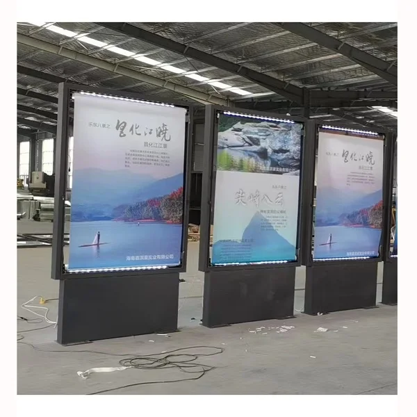 Factory Hot Sale Customized Wholesale Led Advertising Light Board Standing Light Box for Street Ad Display
