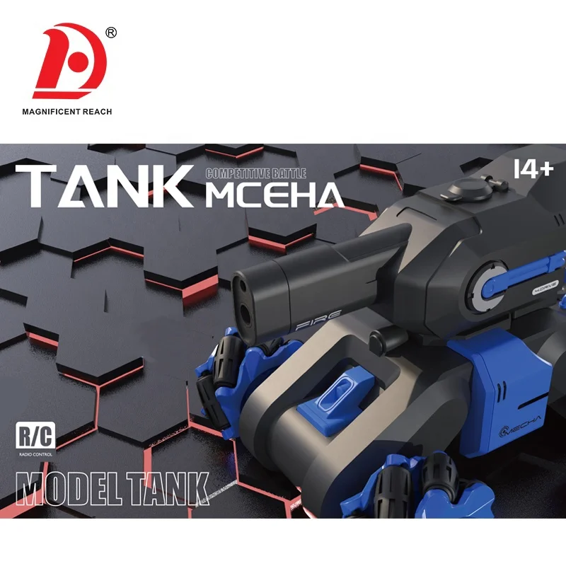 HUADA 2024 4WD 360 Degree Turn Sideway Swing Stunt Shooting RC Car Remote Control Tank Toy For Kids
