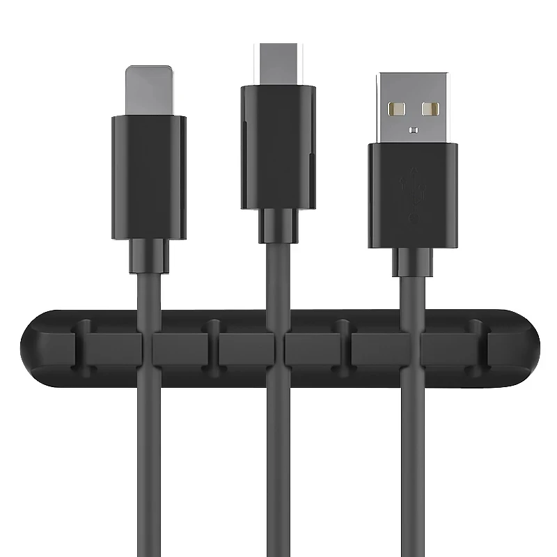 Настольный органайзер для USB-кабеля, зажим для проводов, силиконовый зажим для проводов, органайзер для управления проводами, зажим для шнура, офисный Настольный держатель для телефонных кабелей
