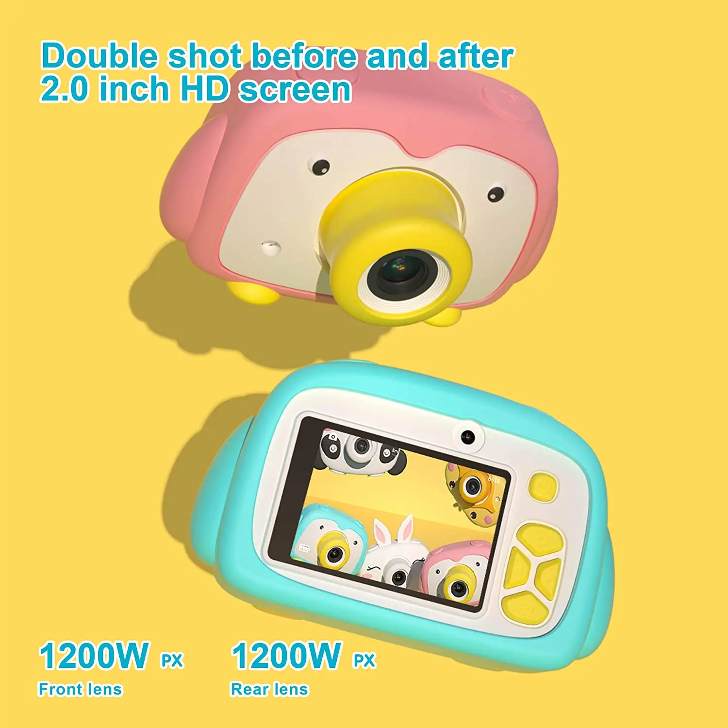Factory Wholesale Children HD 1080 Toy Cartoon Mini Video Camera Kids Digital Video Camcorder