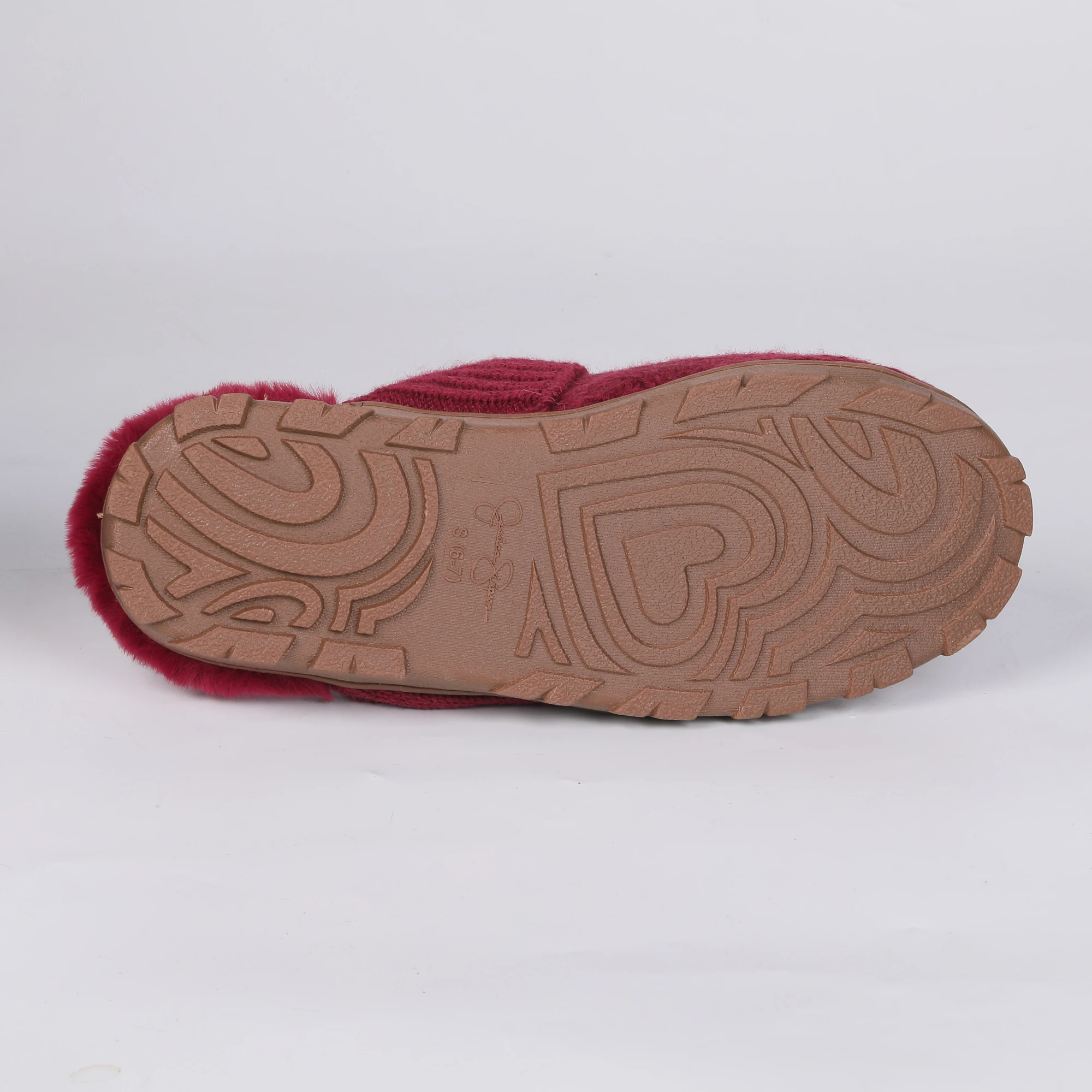 wholesale unisex fuzzy knit upper indoor slippers soft floor slippers for bedroom