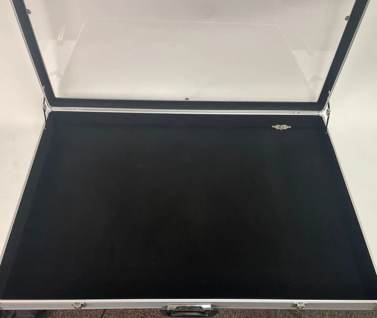 Aluminum Acrylic Table Top Trade Show Portable Display Case Trading Card/jewelry Customized Logo Travel Jewelry Case 3 Years