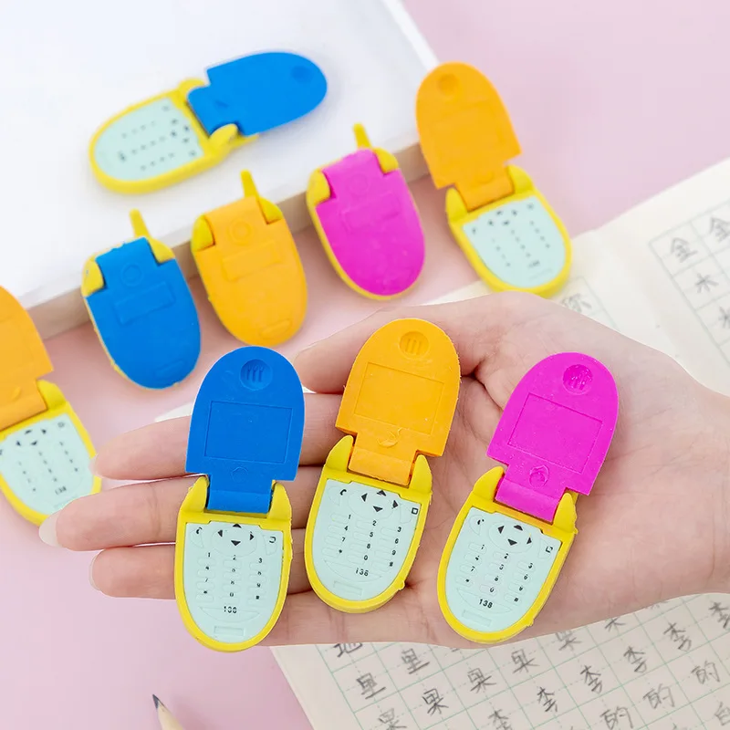 Cute Rubber Eraser Kawaii Creative Pencil Erasers Kids Student Stationery Supplier Mini Cartoon Rubbers