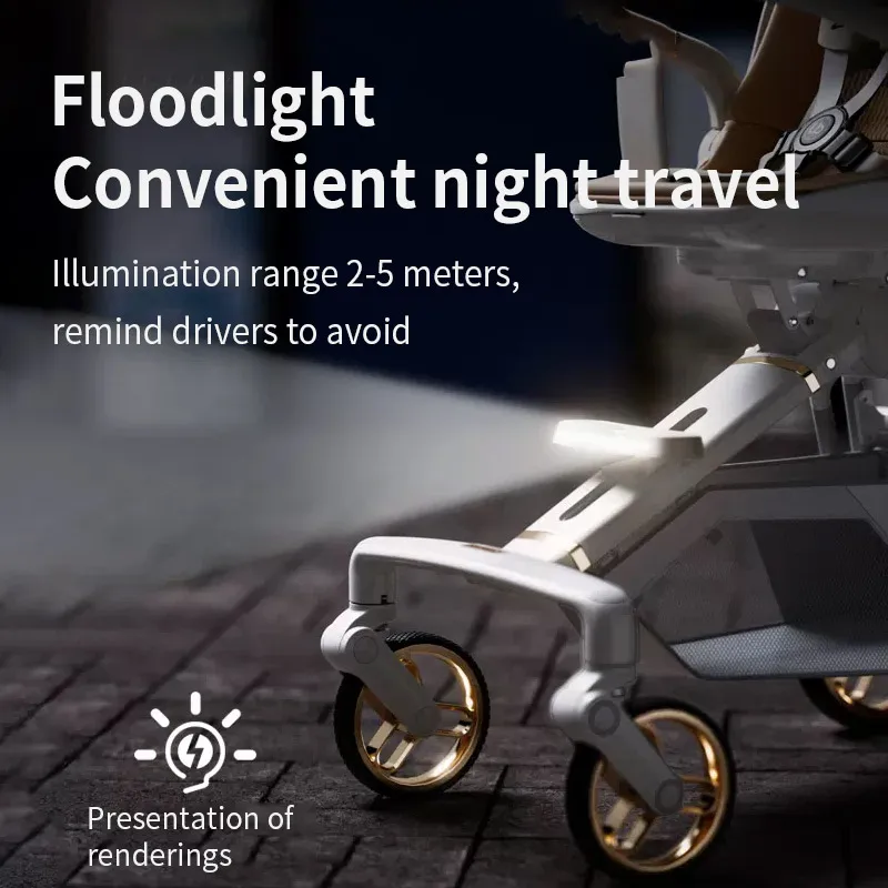 Professional foldable lightweight Luxury Baby Stroller for 0-36 months babies