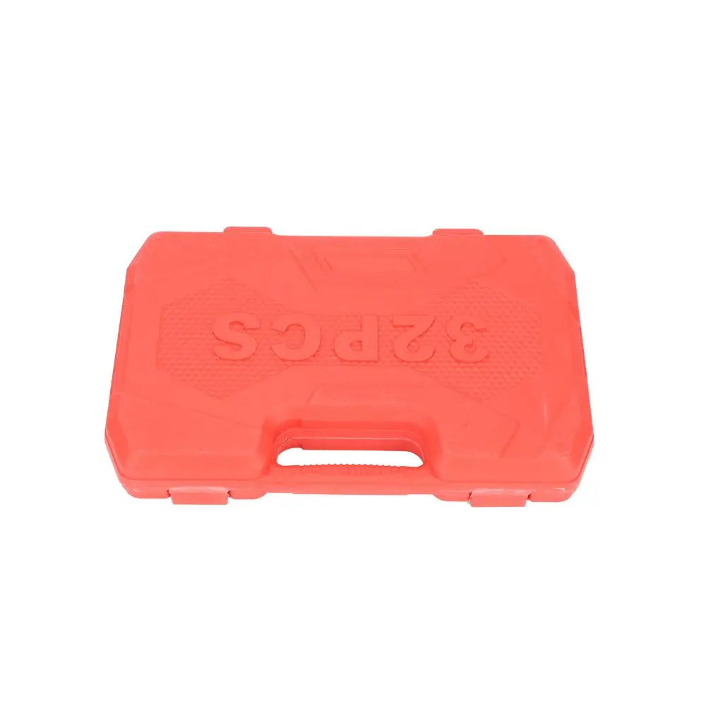 WZAUTO 32 pcs Hardware Multi Hand Tools Kit Combination Spanner Wrench Bicycle Repair Home Sockets Tool Set Box