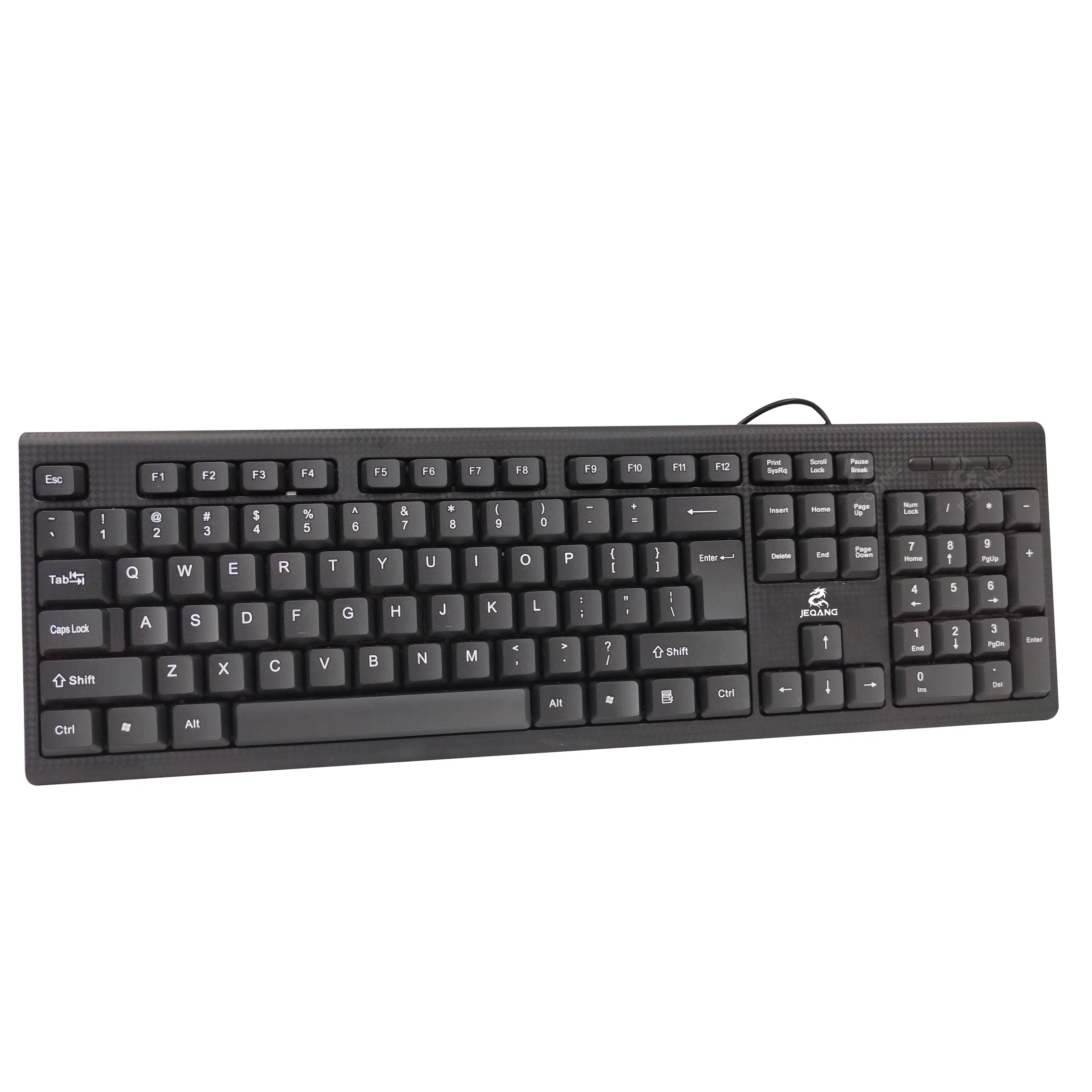 JEQNAG Factory Wholesale JK-906 Office Keyboard Wired Russian Arabic USB Silent 104 Keys PC Desktop Wired Simple Keyboard