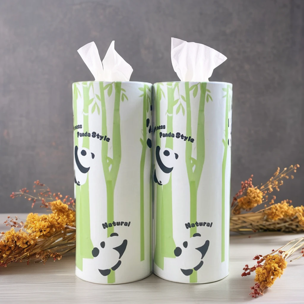 Factory Direct Supply Car Tissues Tube Box With Virgin Wood Pulp Paper For Travel Tissues Packs Fit For Car Cup Holder