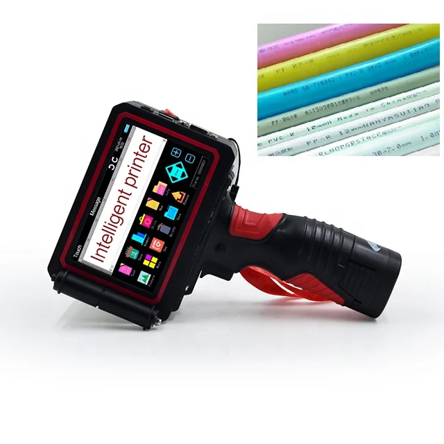 Manufacture Price 5 inch touch screen Lot Number Expiry Date Portable Label hand 50mm machine handheld inkjet printer