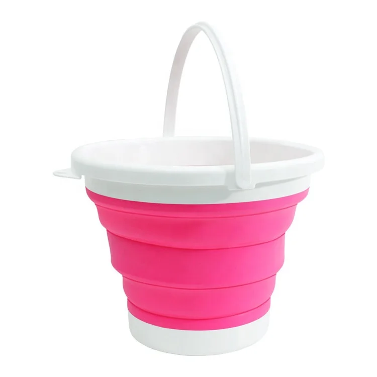 5L 10L Cleaning Washing Round Folding Water Plastic Buckets foldable bucket collapsible For Camping Fishing