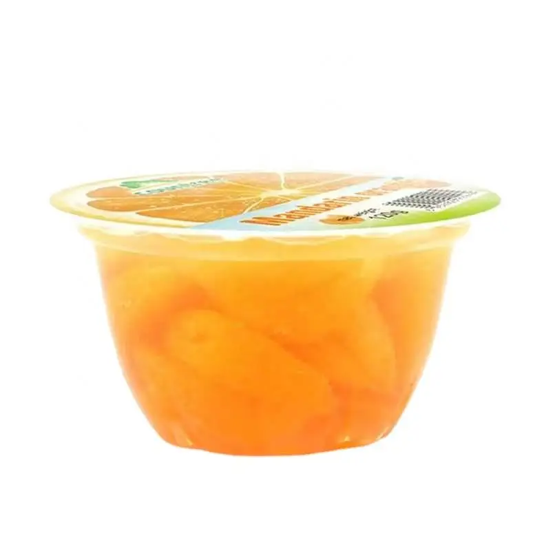 China Manufacturers 4oz canned mandarin orange plastic fruit cup