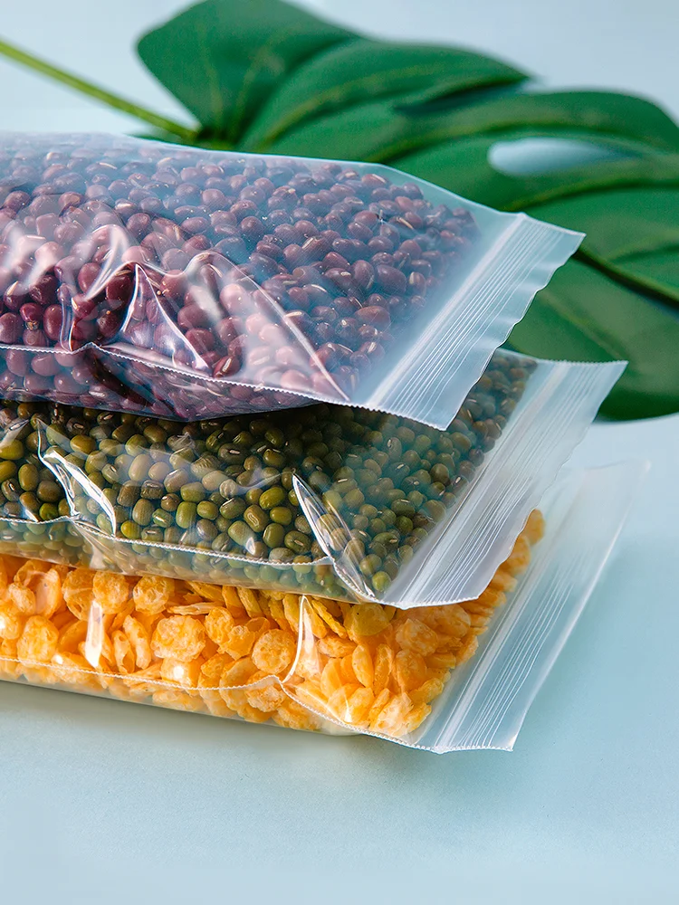 Thickened Transparent PE Package Bag Resealable Kitchen Organizer Ziplock Plastic Food Jewelry Storage Sealed Bag