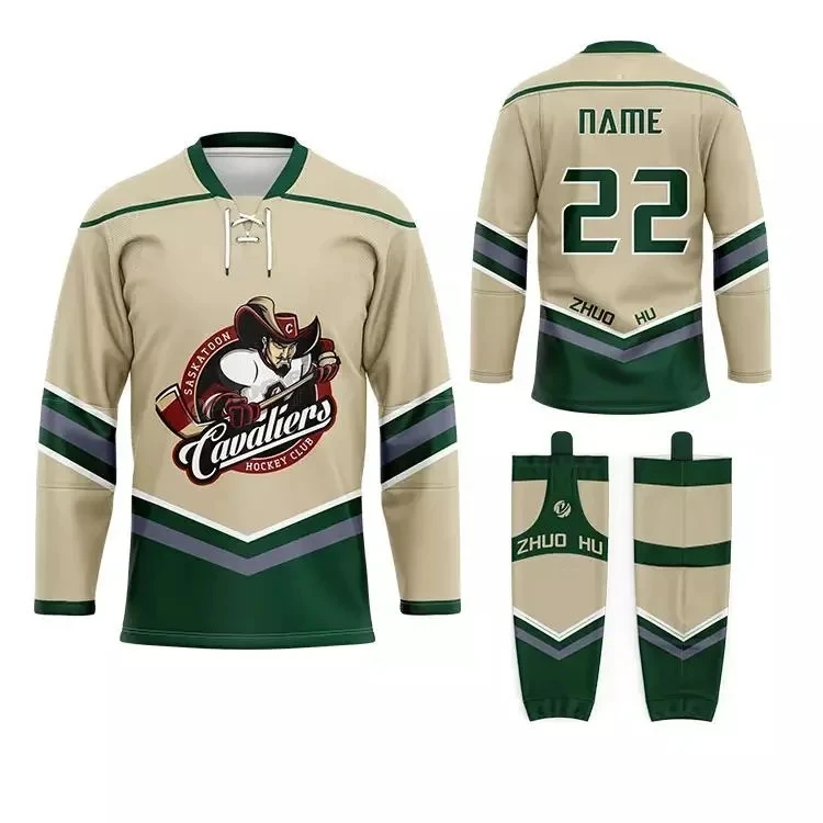 Customized Cheap Wholesale Practice Full Sublimation Printing 100% Polyester Hockey Jersey