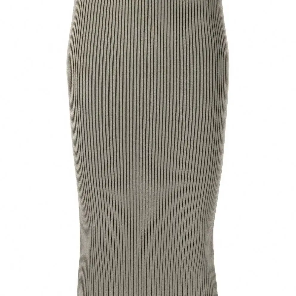 Hot Selling Knitted Jumper A-Line Slim Skirt Ribbed Casual Sexy Maxi Skirt