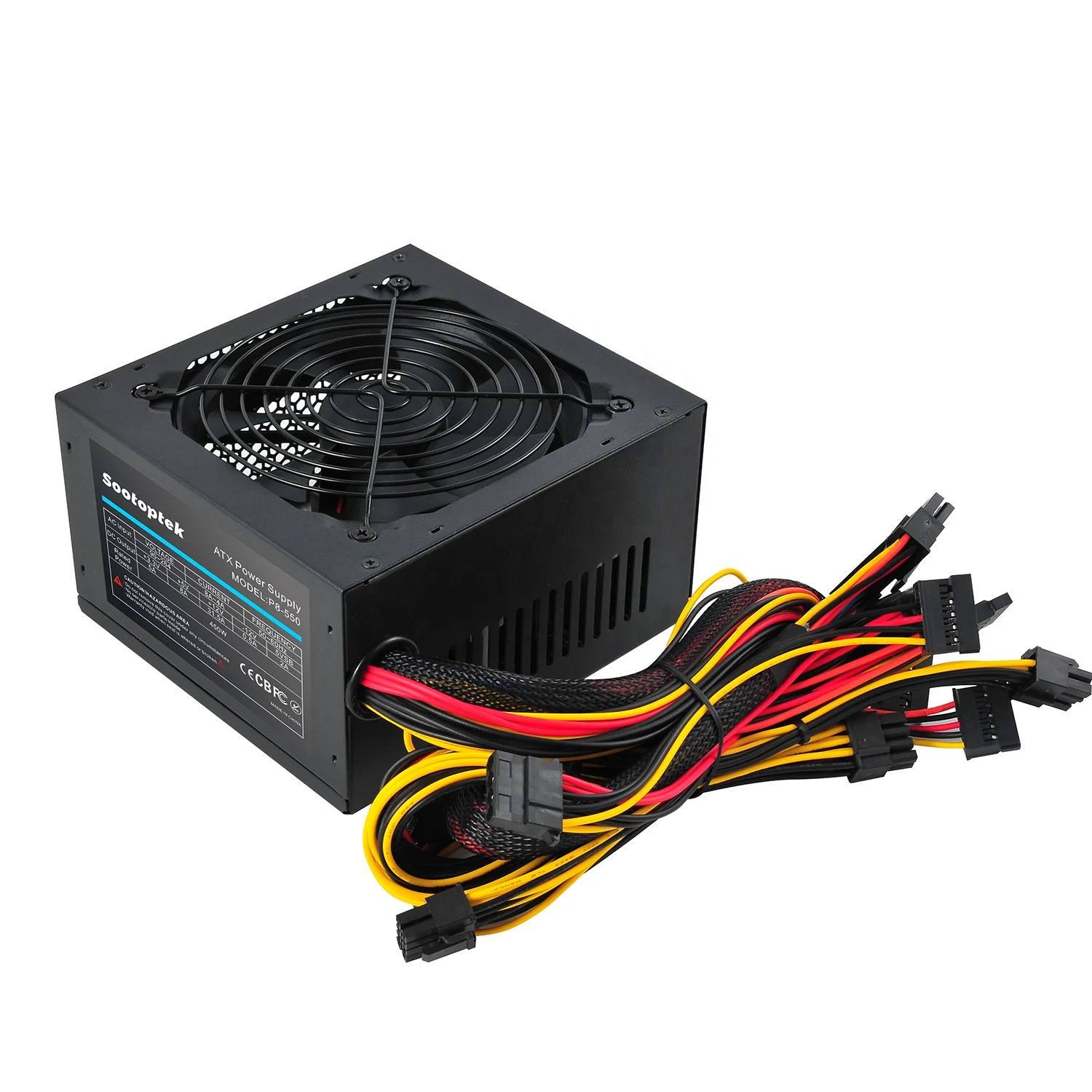 Готов к отправке 12 см черный Cooing Fan Black shell atx PC блок питания 450 Вт APFC