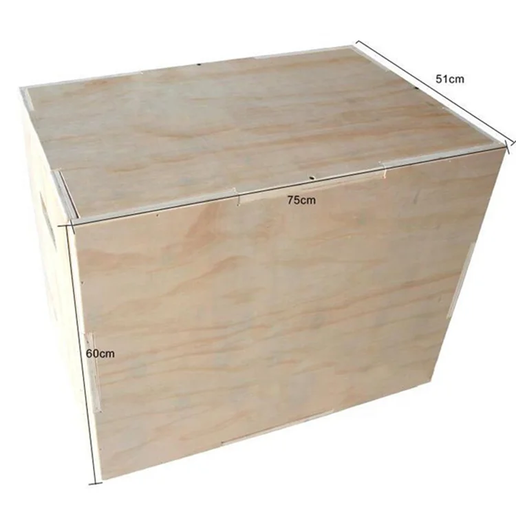 Wholesale Plyometrics custom logo birch wooden strength training bodybuilding fitness equipment Adjustable Jumpbox