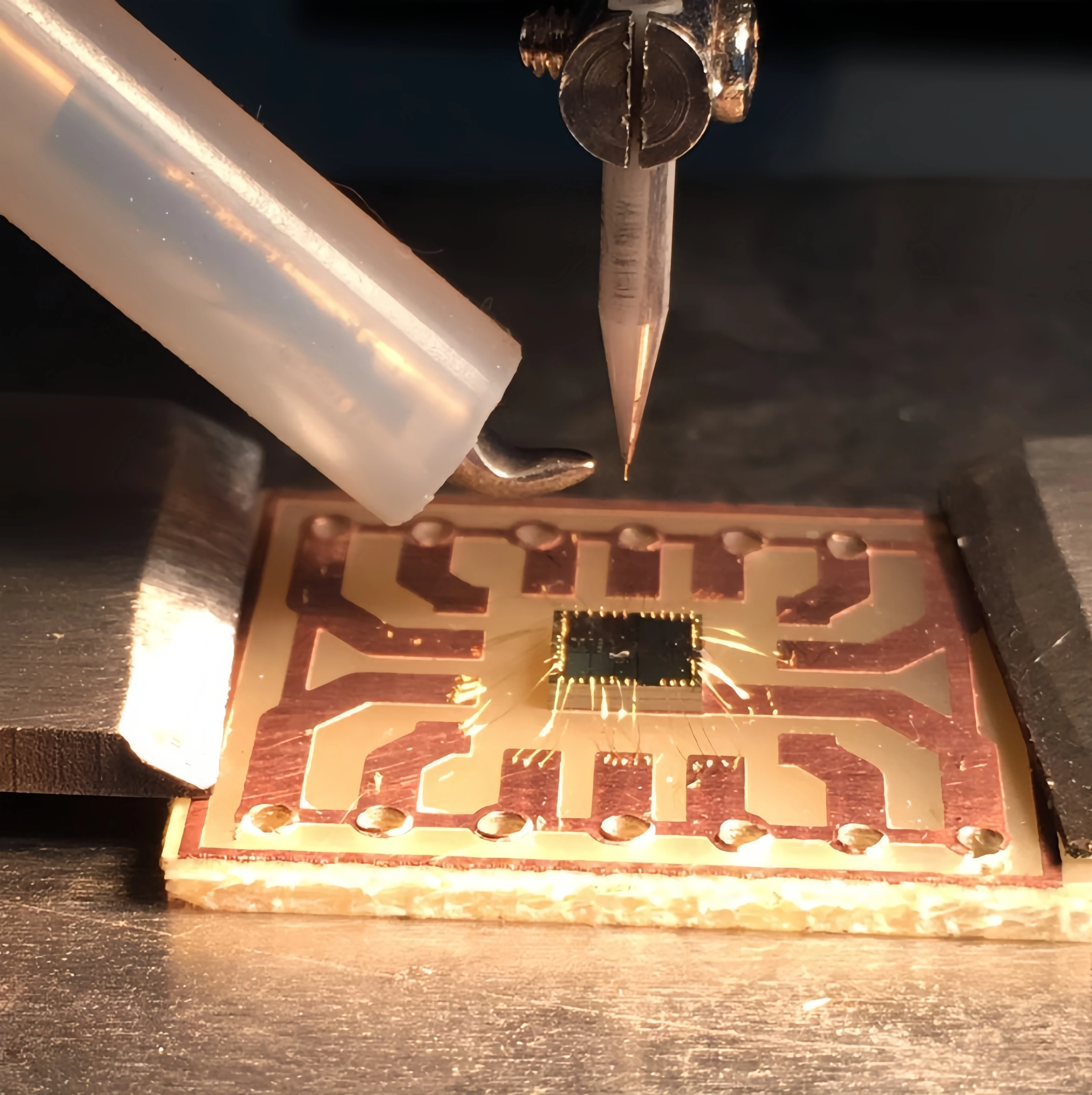 Ultrasonic thin AL heavy deep cavity bonder semiconductors battery bond triode diode chip lab aluminum wire bonding machine