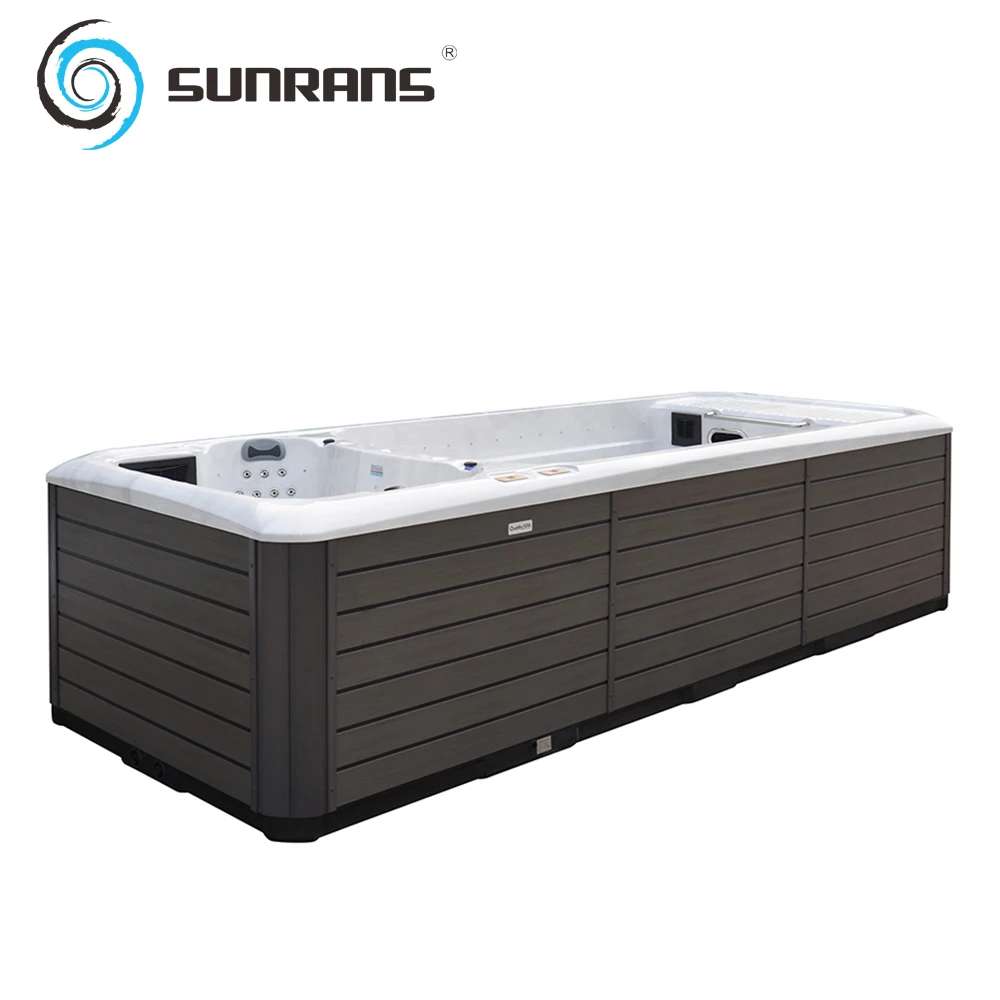 Sunrans CE квалифицированный Двухзонный бассейн для плавания на открытом воздухе с системой Бальбоа гидромассажная Ванна 3 человека гидроструйные бассейны