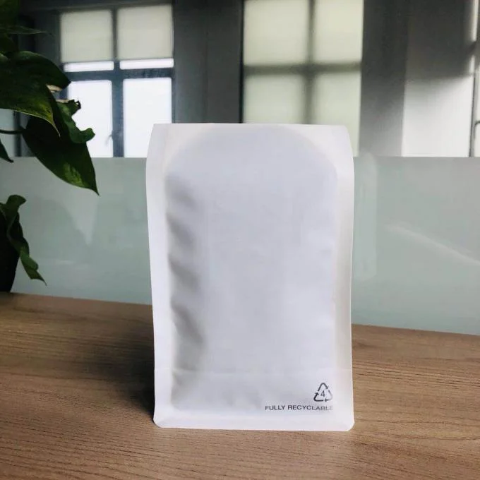 custom printed  matte 100% recycled laminated plastic coffee  bag  recyclable coffee pouch with zipper