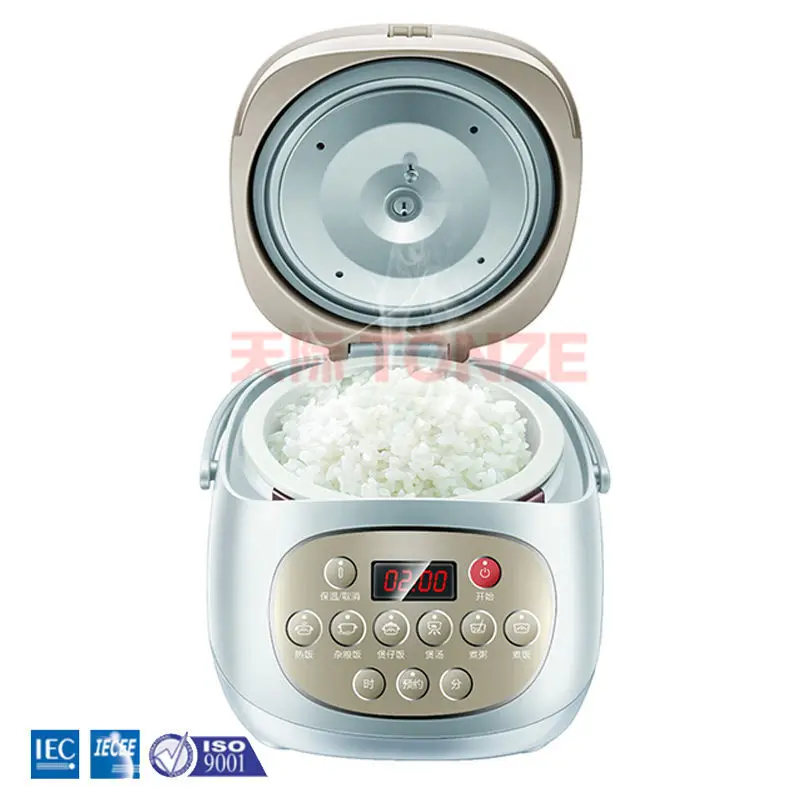 2L OEM Electric ceramic inner pot microcomputer control mini non-sticking rice cooker