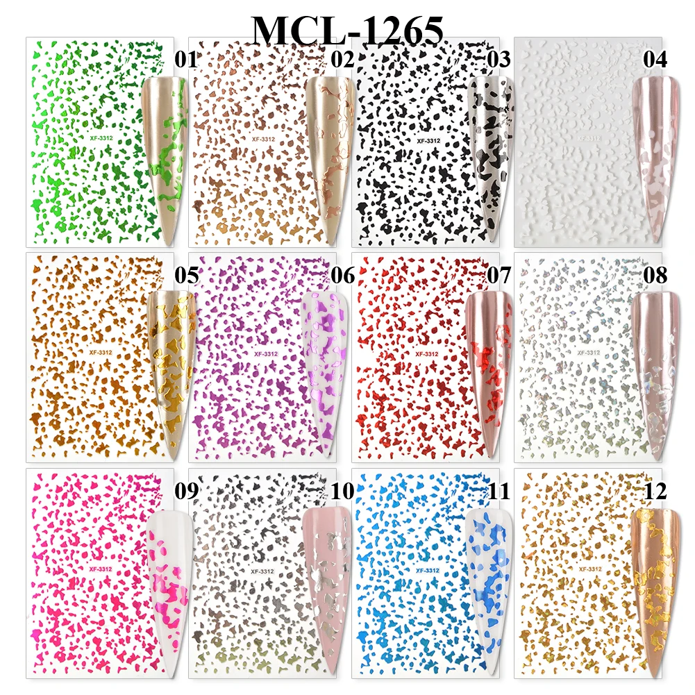 Hot sale nails accessories 12 colors spots nail art sticker for nail supplies