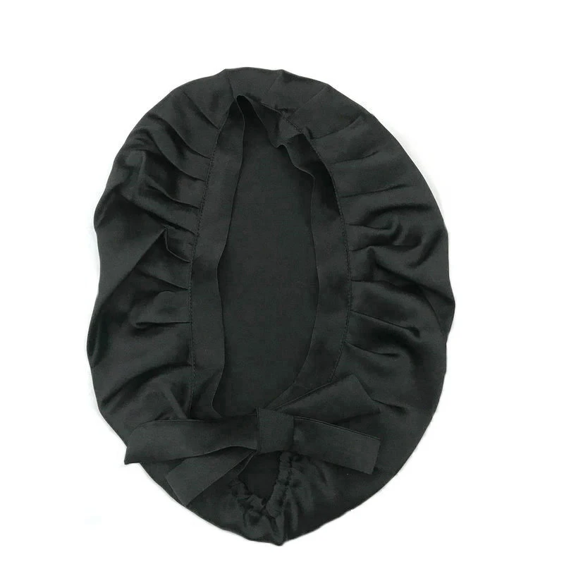 100% Pure Mulberry Silk Soft Comfortable Bonnet Sleep Cap For Women Curly Hair Long Hair