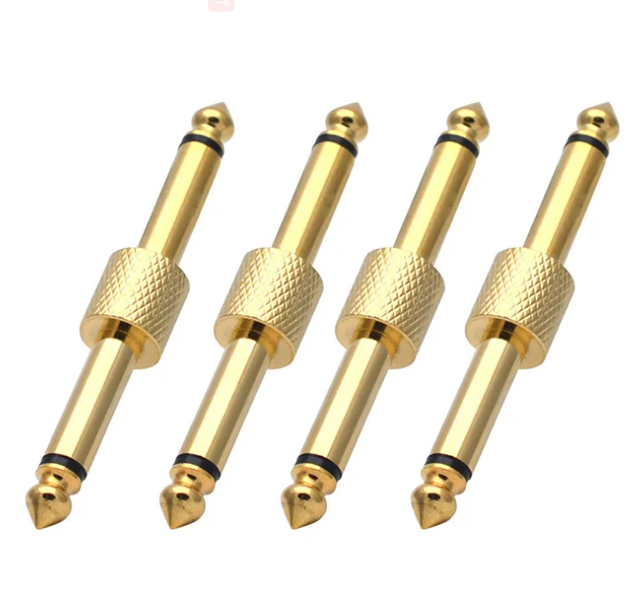 6.35 6.5 MM Guitar Single Block Effector Connector Knurled Effector Conversion Linear Cylindrical Connector