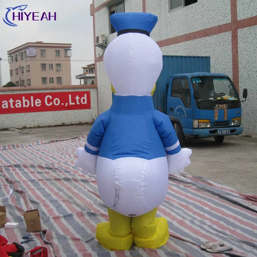 Wear Costume Promotion Moving Cartoon Inflatable Donald Duck Cartoon For Sale