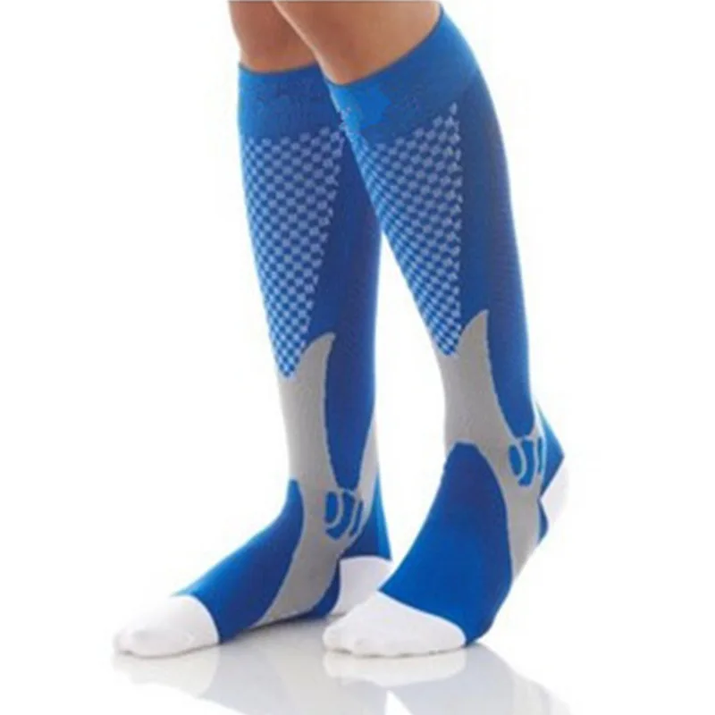 Sports Knee High Compression Socks Men Cycling Fitness Work-out Gym Running Football Soccer Custom Design Socks