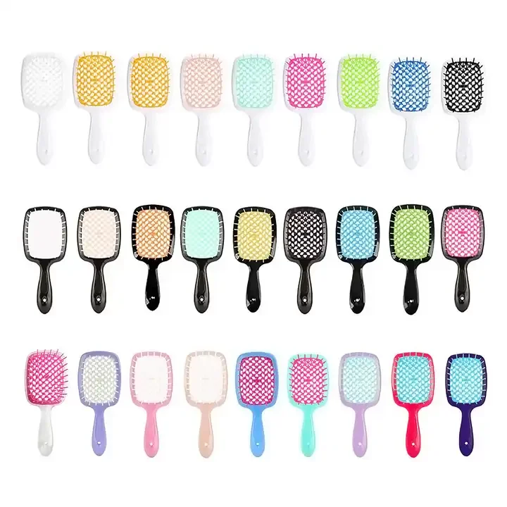 hot selling item Scalp Massage Fluffy Shaped Hollow Comb Hollow massage mesh comb Hair Dry Wet Dual-Purpose Hair Mesh comb