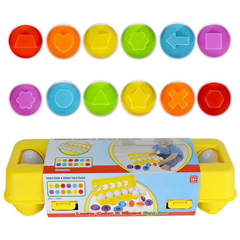 Early Educational Matching Simulation Egg Puzzle Toy Shape Number Recognition Matching  Eggs Toy