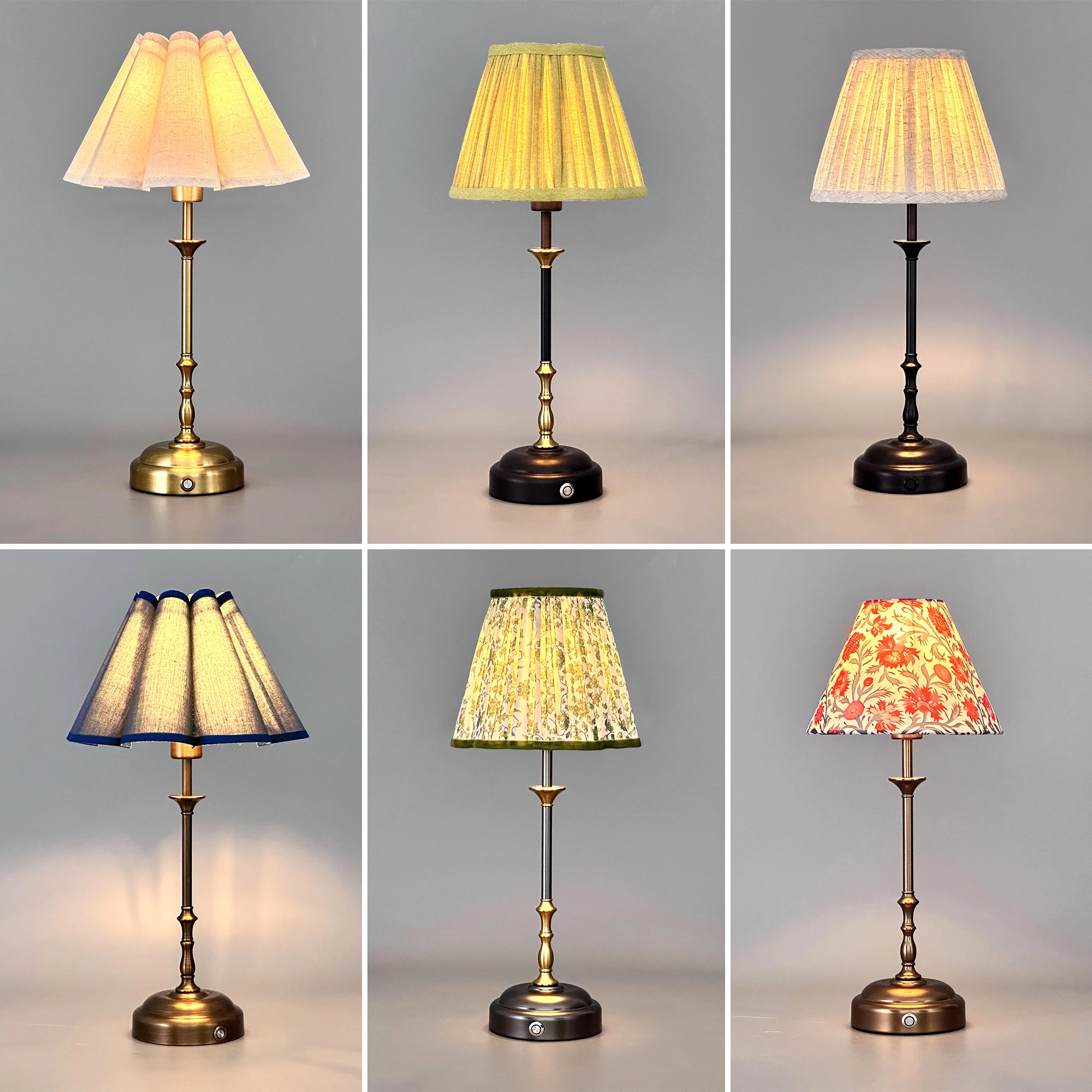 Сменный абажур настольные лампы для ресторана ночник переключатель светодиодный тканевый перезаряжаемый Настольный светильник