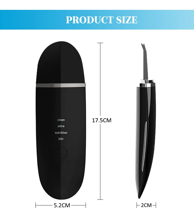  Ультразвуковой скребок для кожи лица Amazon espatula ultrasonic шпатель