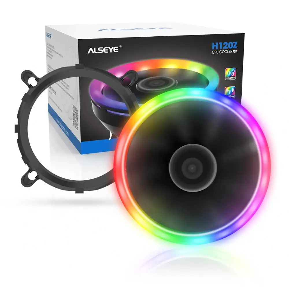 ALSEYE Top Down CPU Air Cooler w/ Low Profile, Copper Heat Bottom Base, Aluminum Fins,  120mm RGB Fan