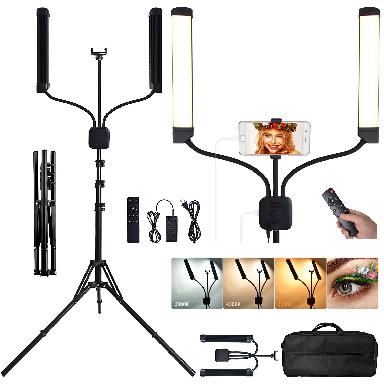 
fosoto Multimedia Extreme With Selfie Function photographic Lighting Led Video light Lamp Ring With Tripod For Makeup Youtube 