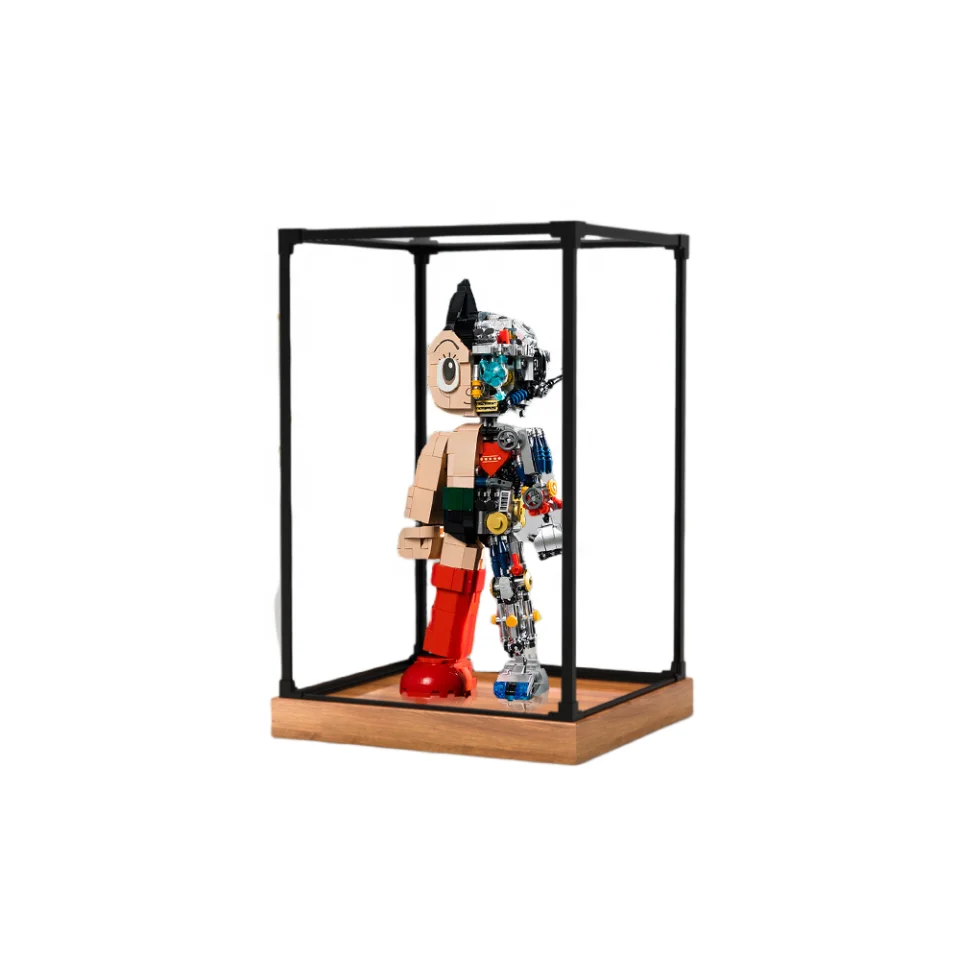 Clear Self-Assembly Acrylic Display Case,Versatile Collectibles Display Showcase for Action Figures Toys