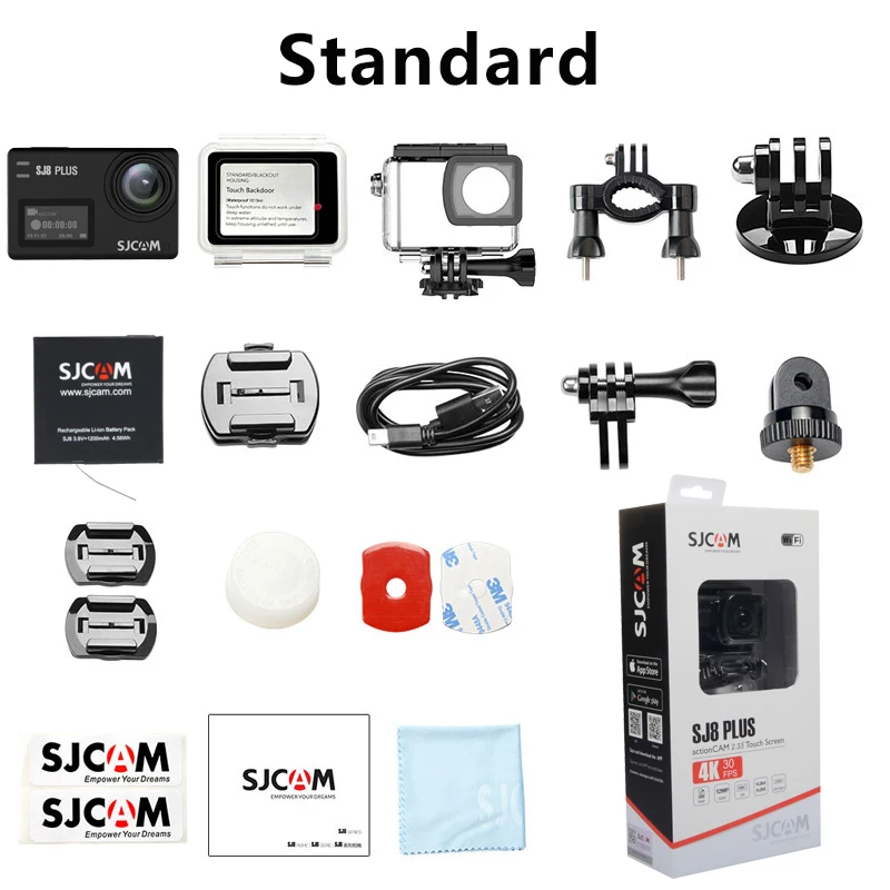 SJCAM SJ8 Plus Action Camera 12MP 4K 30FPS WiFi Remote Helmet Camera Ultra HD Extreme Sports Waterproof DV