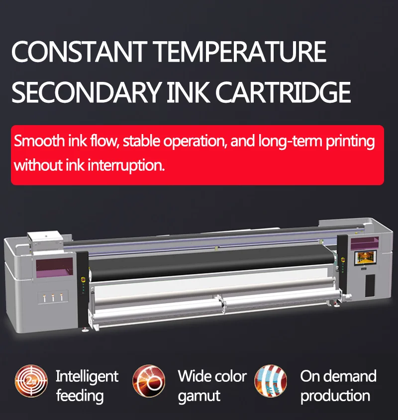 Yotta R5000 5m UV Roll To Roll UV Printer Large format self-adhesive VInyl roll carpet pattern printer