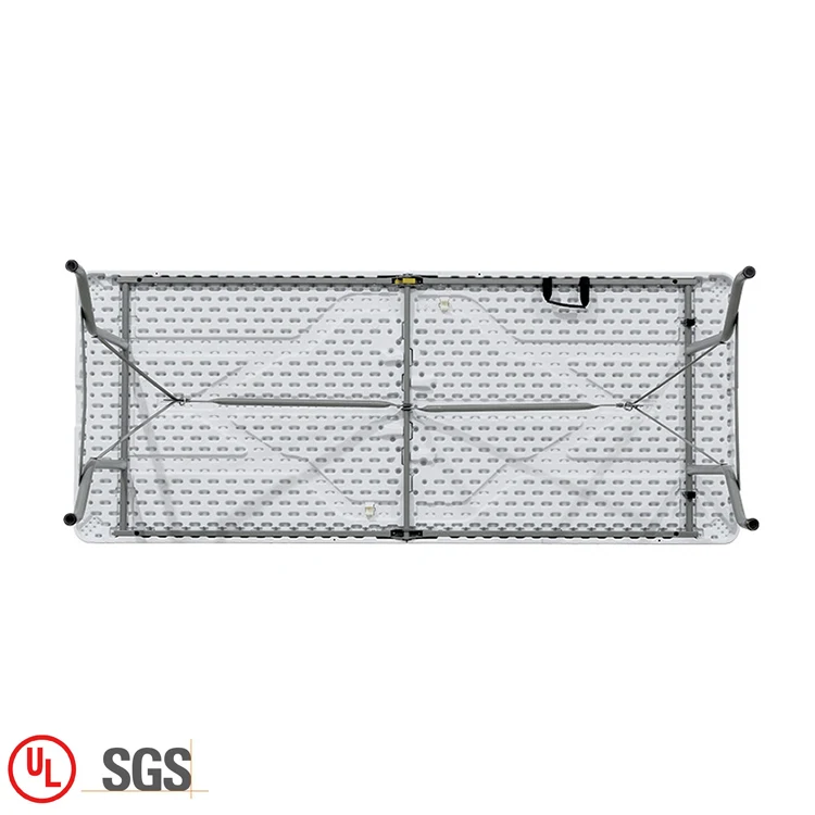 Comfortable garden 6ft rectangle table outdoor/kitchen/dining plastic camping folding table