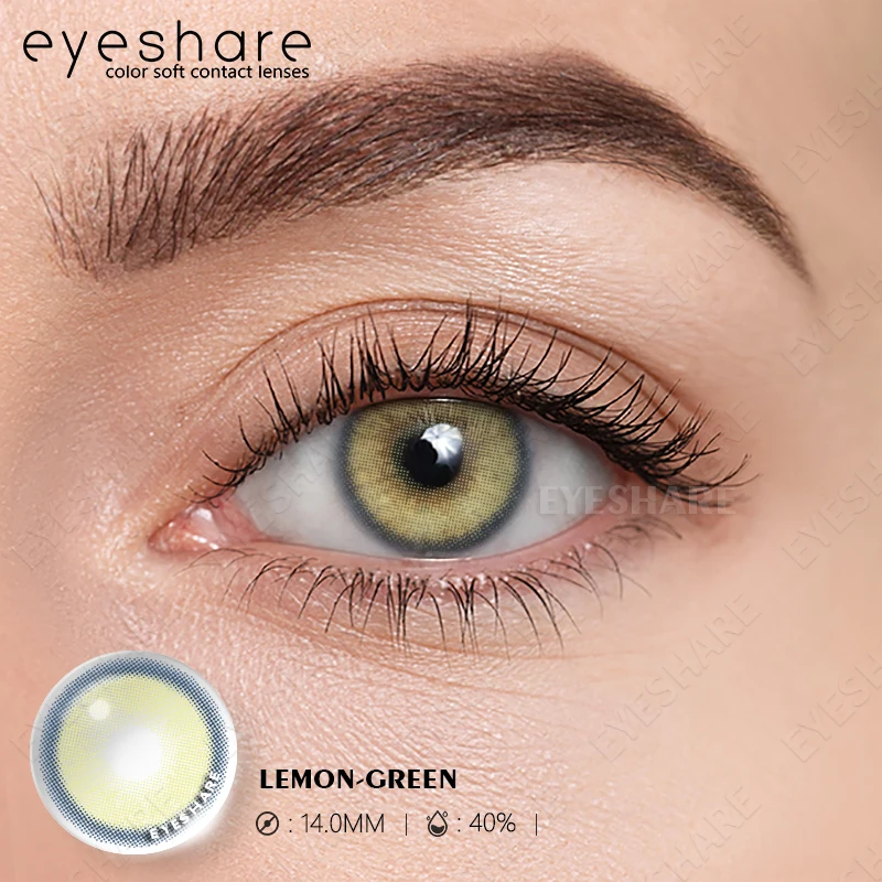 EYESHARE Hydrogel Colored Contact Lenses for Eyes Natural Beauty Contact Lenses Eye Puplis Yearly Cosmetic Color Contact Lenses