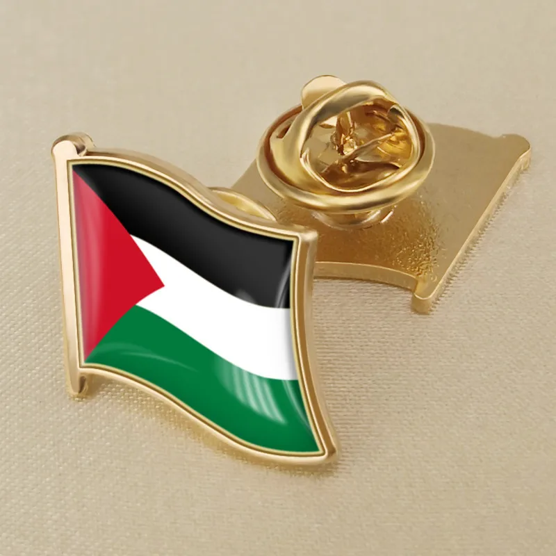 Manufacturer Palestinian Gifts Enamel Badge Country Flag Lapel Pin Bulk Palestine National Souvenirs Palestine Flag Pin
