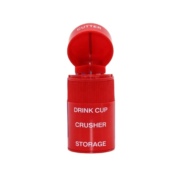 4 in 1 Multi Function Plastic Pill Cutter Tablet Pill Splitter Crusher and storage box Combo with Blade