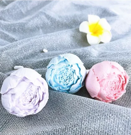 Hot selling factory direct stock wholesale blue peony flower ceramic fragrance gypsum perfume diffuser